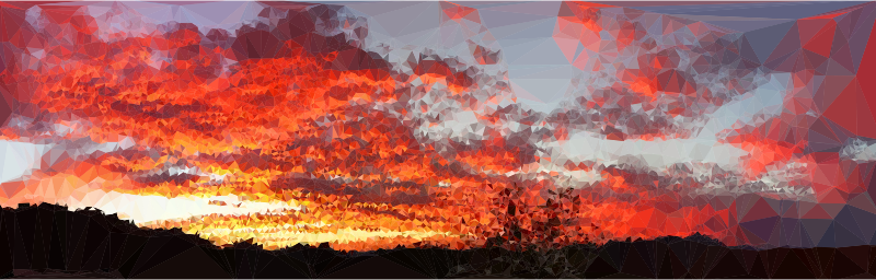 Low Poly Charred Sky Sunset