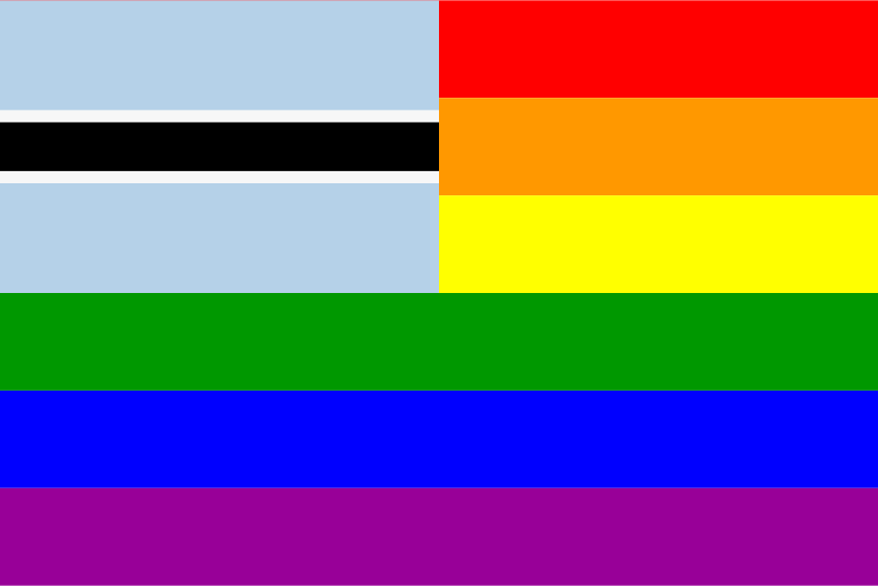 The Botswana Rainbow Flag