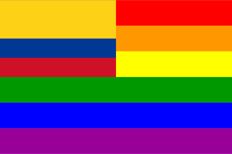 The Colombia Rainbow Flag