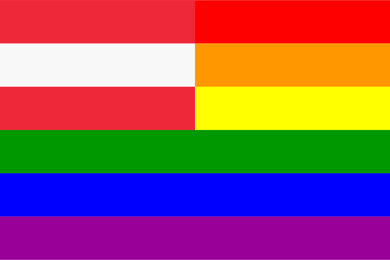 The Austria Rainbow Flag