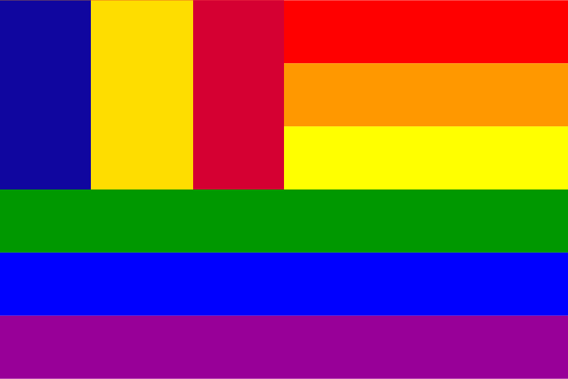 The Andorra Rainbow Flag