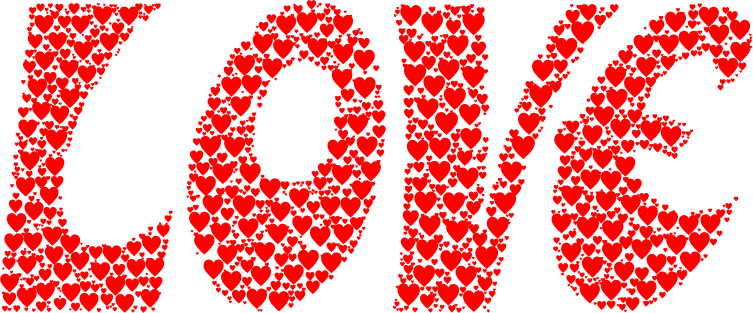 Love Hearts Typography