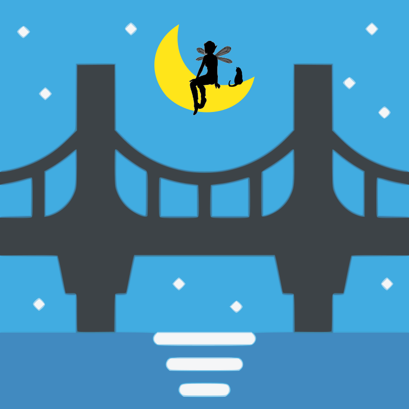 moon over the bridge
