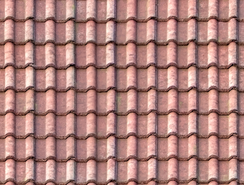 Arched roof tiles