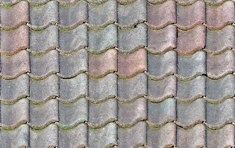 Wavy roof tiles