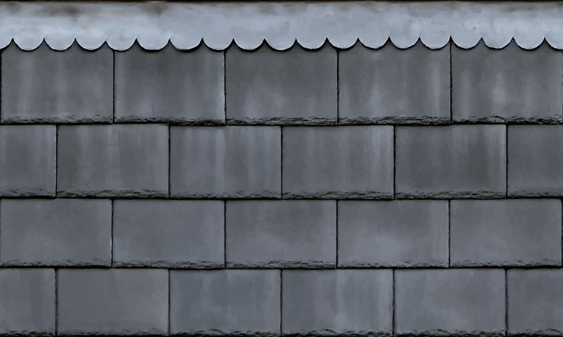 Roof shingles with a lead pattern