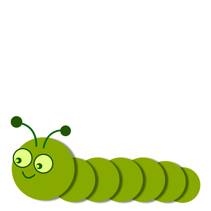 Smiling Caterpillar legless, linear