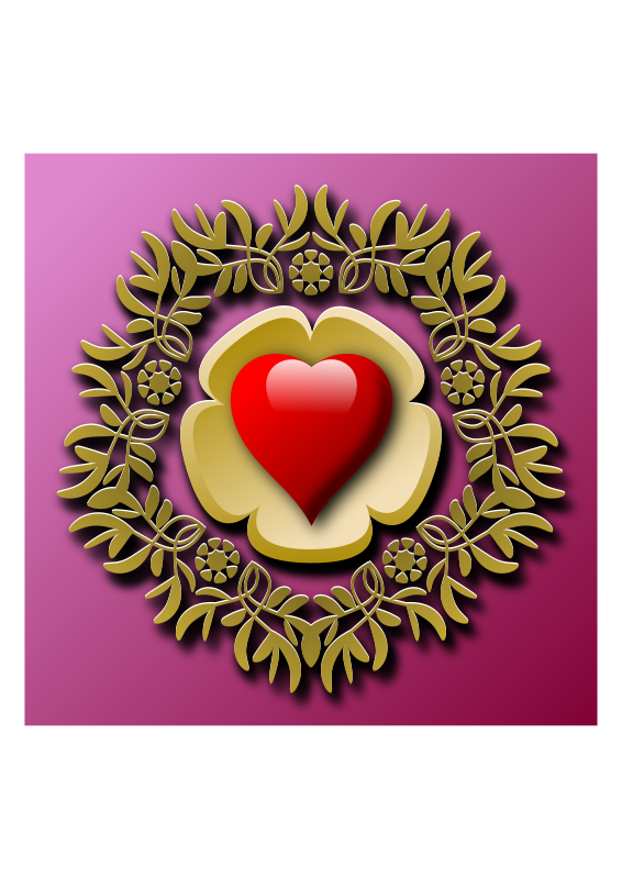 Decorative element with heart