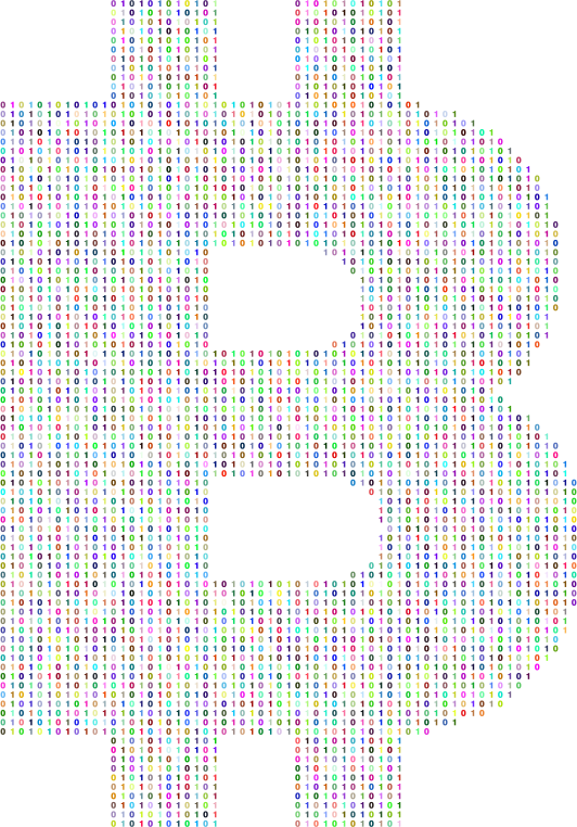Prismatic Bitcoin Logo Binary 2