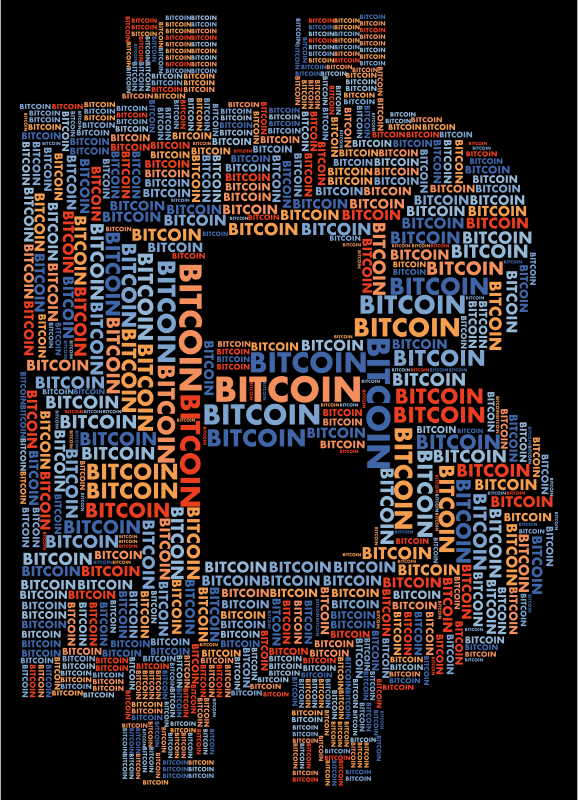 Bitcoin Logo Word Cloud