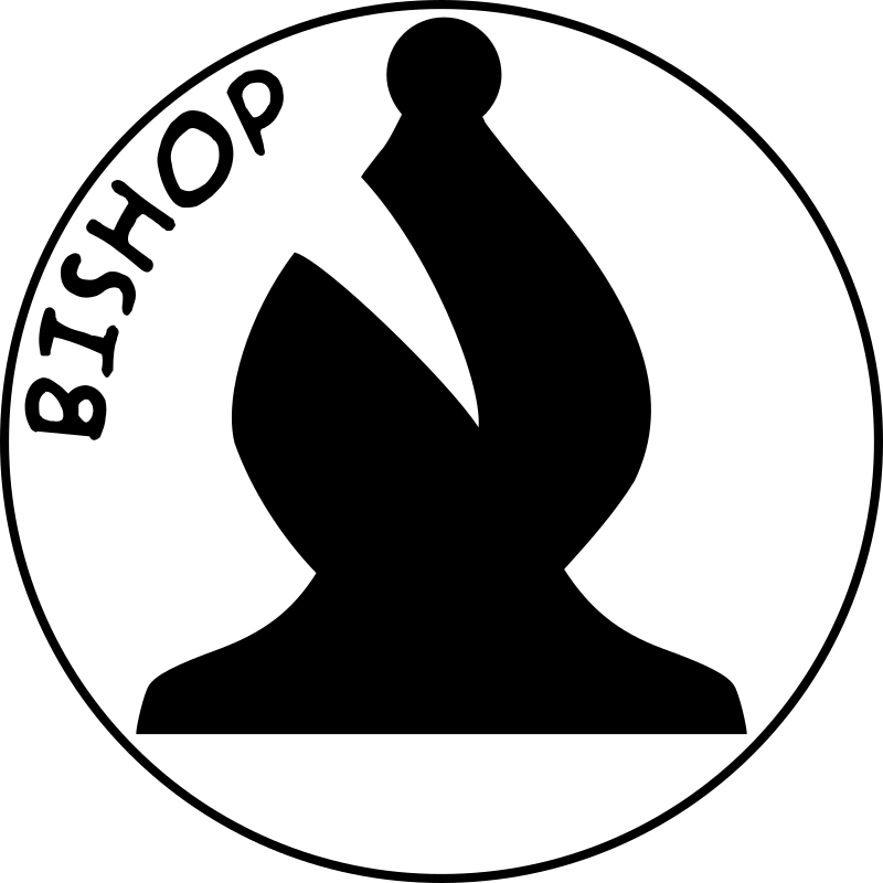 Chess Piece with Name - Black Bishop