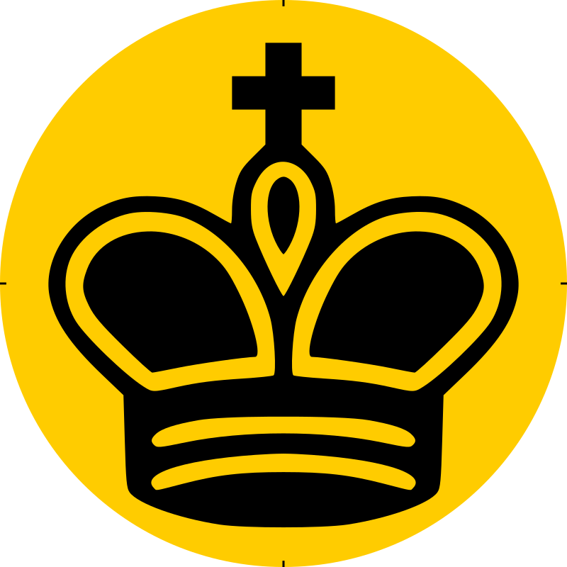 Chess Piece Symbol – Black King – Rey Negro
