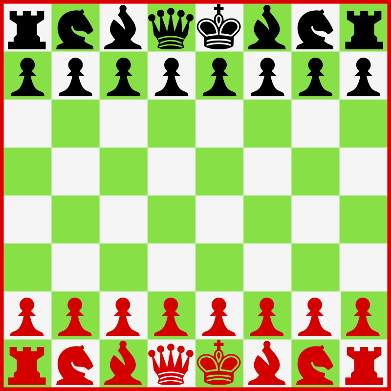 Chess Starting Position / Ajedrez Posición Inicial de Piezas
