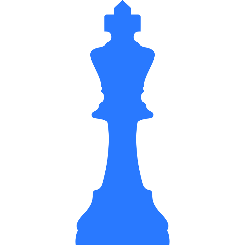 Silhouette Staunton Chess Piece – King / Rey