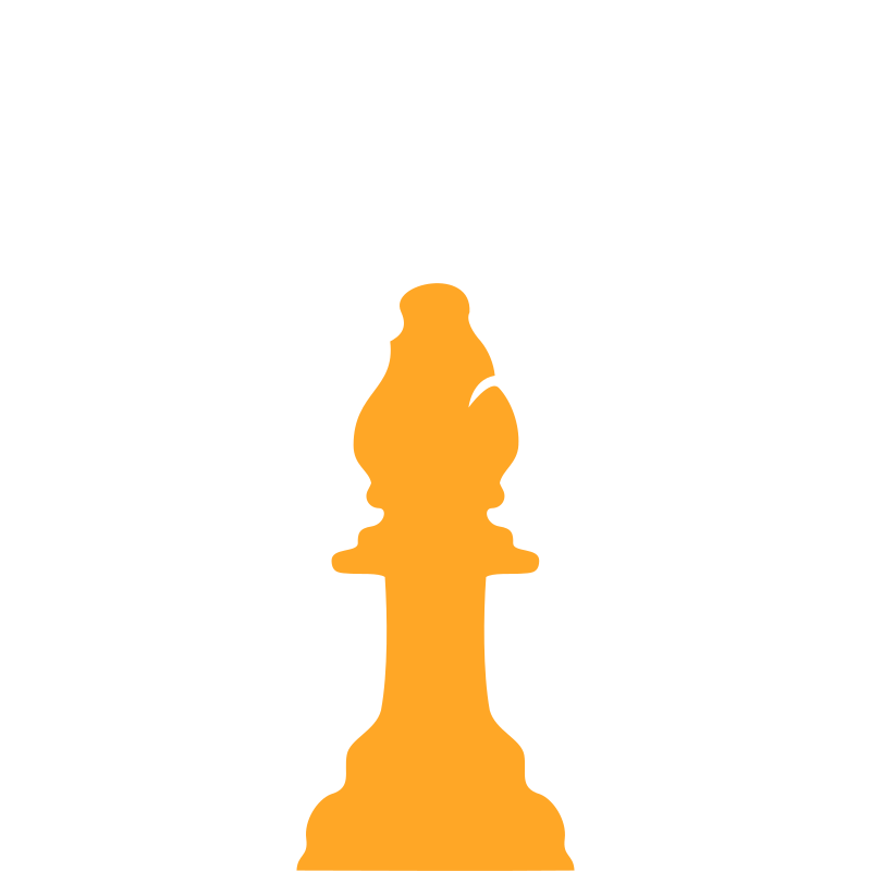 Silhouette Staunton Chess Piece – Bishop / Alfil