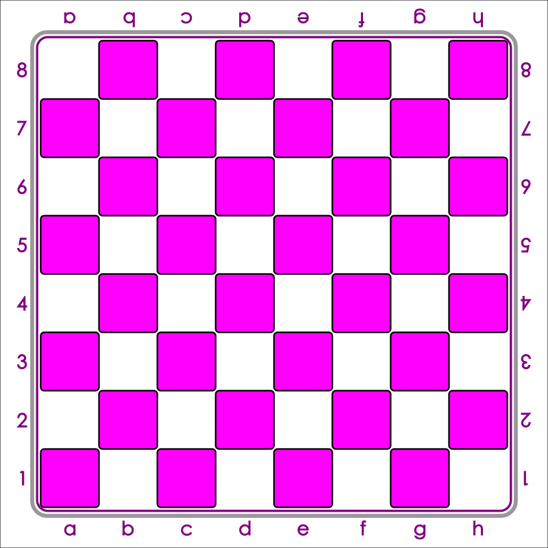 Standard Chess Board - Pink / Tablero de Ajedrez - Rosado