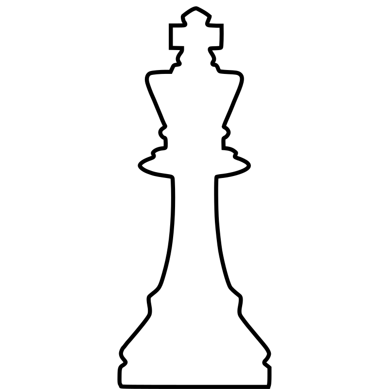 White Silhouette Chess Piece REMIX – King / Rey
