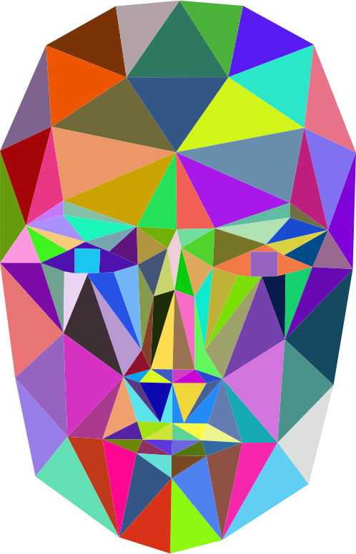 Prismatic Wireframe Head