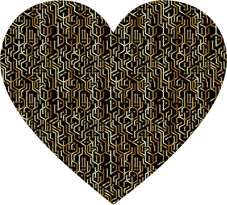 Gold Electronic Heart