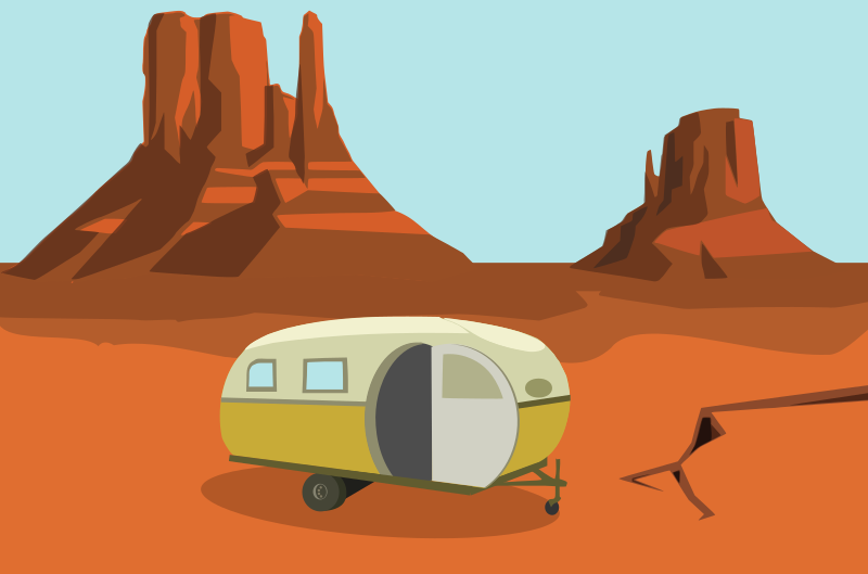 Caravan in the Desert