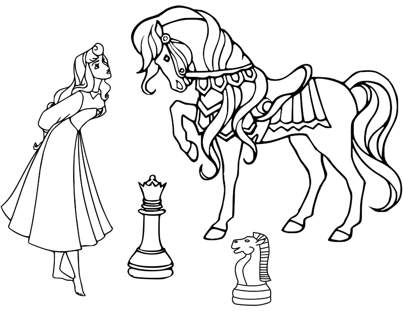 Chess coloring book / Dibujo Ajedrez para colorear -14-