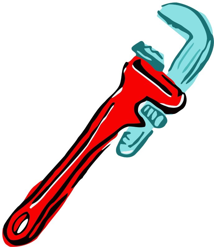 Roughly drawn pipe wrench