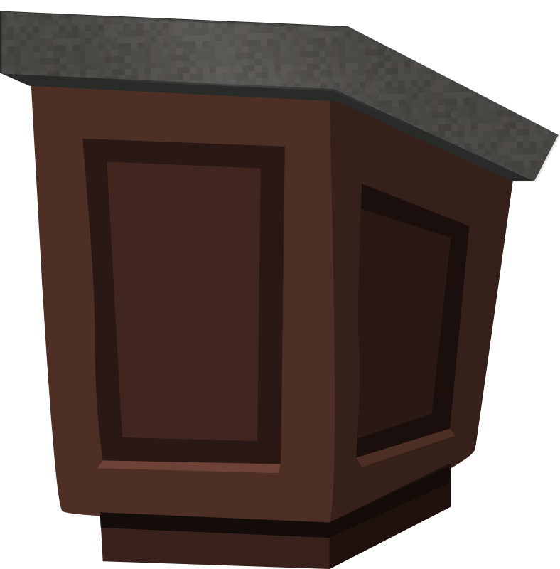 Podium - wood with granite top - from Glitch