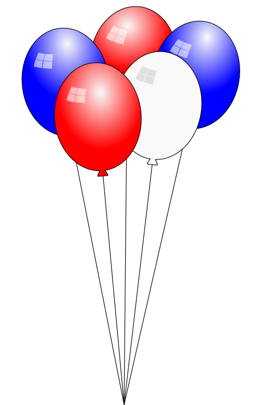 Swaying 4th of July Balloons Animation