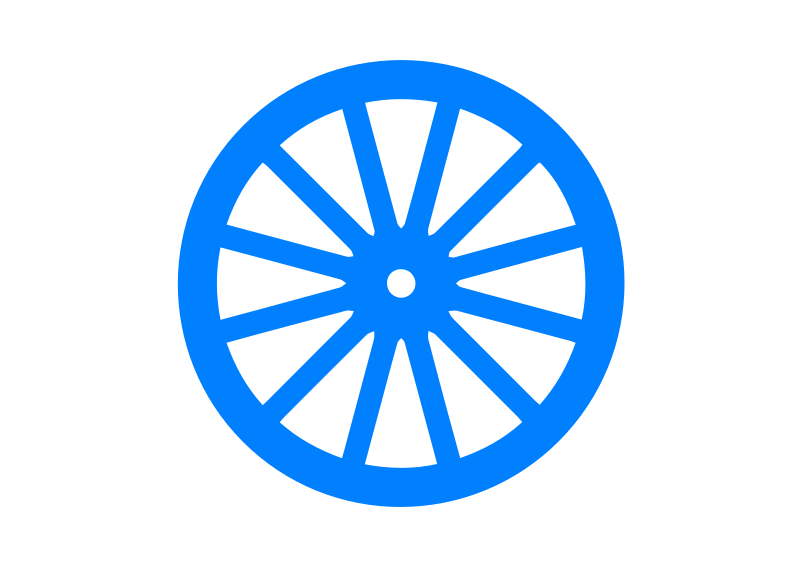 Blue Cart Wheel