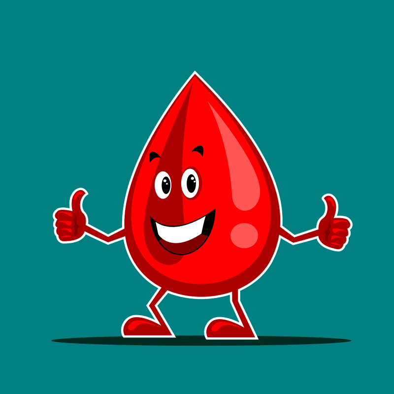 drop of blood mascot