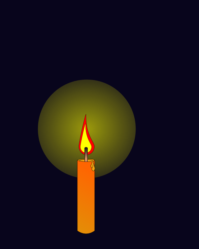Animation of burning candle.