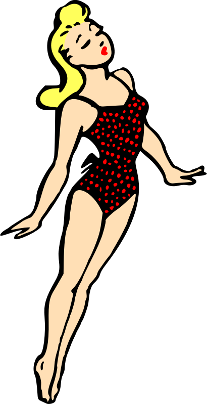 Lady in swimsuit (colour)