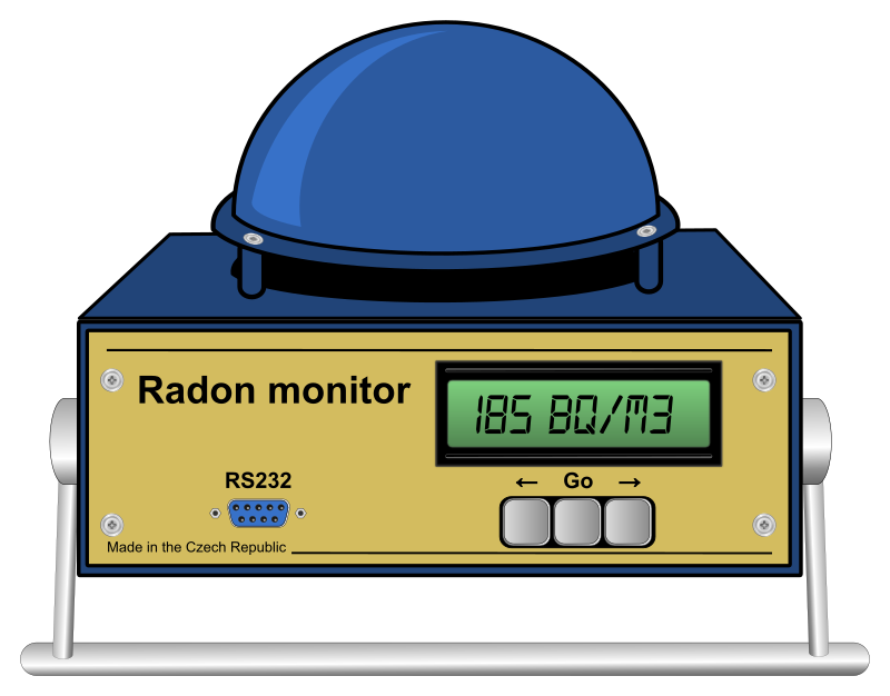 Continuous radon monitor