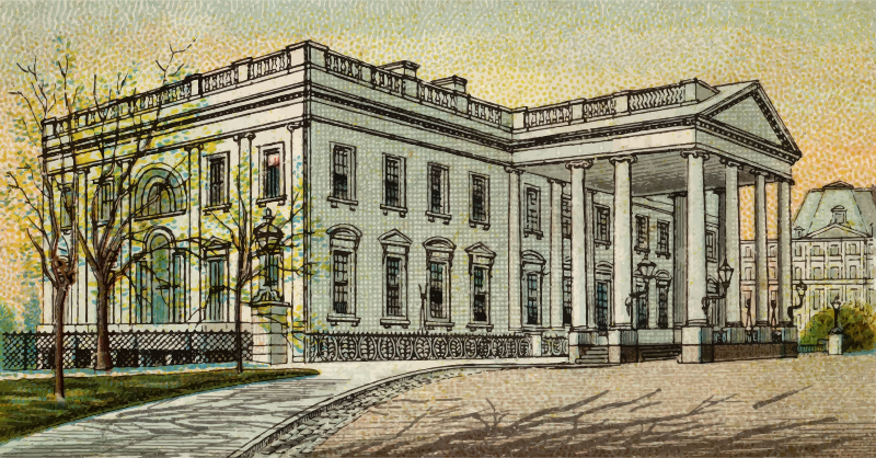 Cigarette Card - President's House in Washington