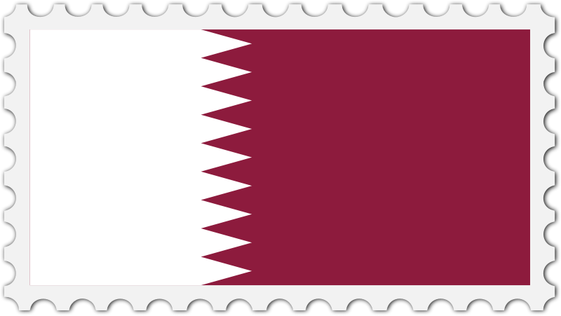 Qatar flag stamp