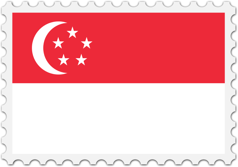 Singapore flag stamp