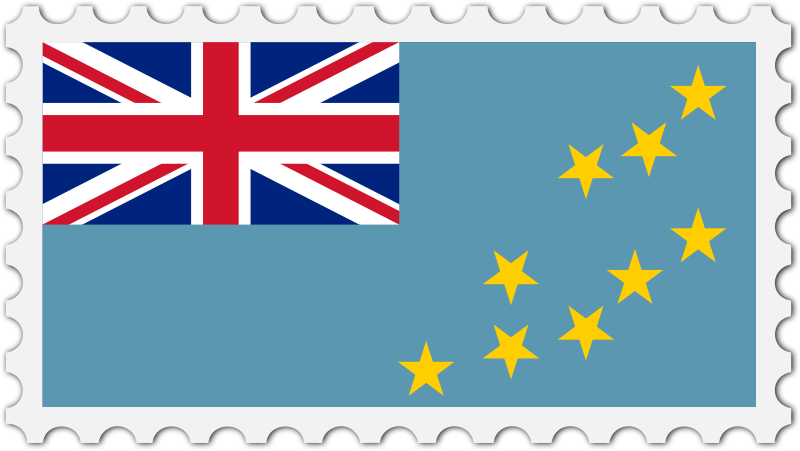 Tuvalu flag stamp