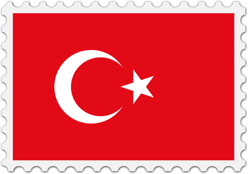 Turkey flag stamp