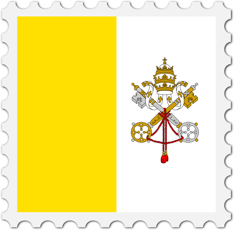 Vatican City flag stamp