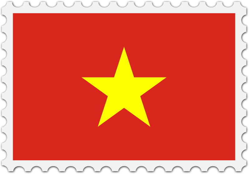 Vietnam flag stamp