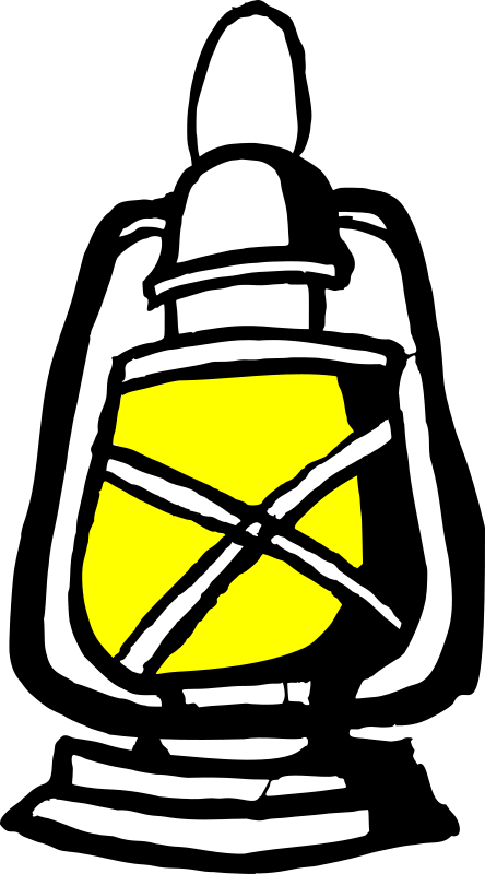 lantern with yellow light