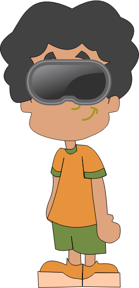 Boy with vr goggles