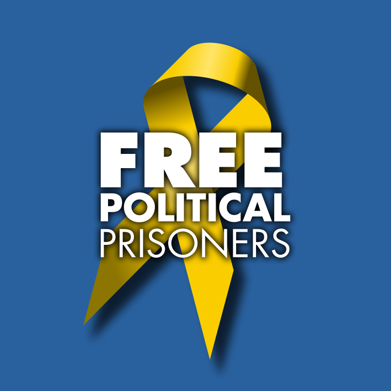 Free political prisoners (yellow ribbon)