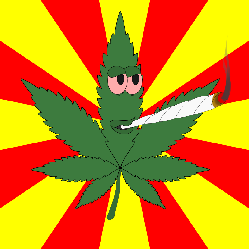 Animation:Marijuana leaf's tripping experience.