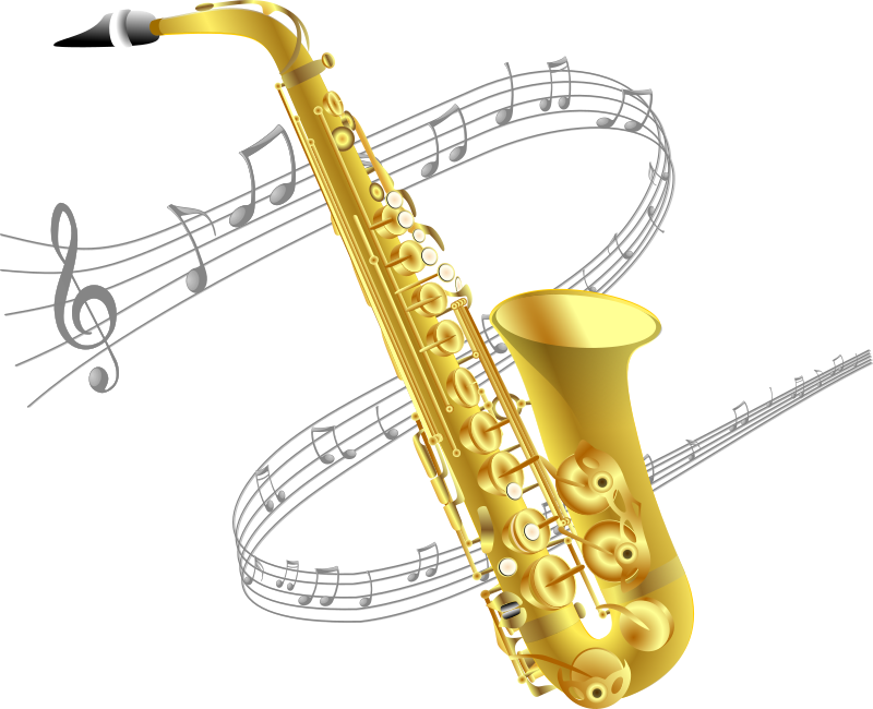 Saxophone with music background