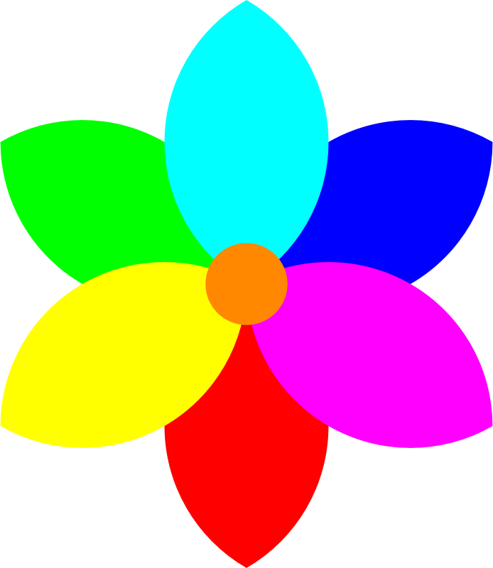 Seven color spectral flower