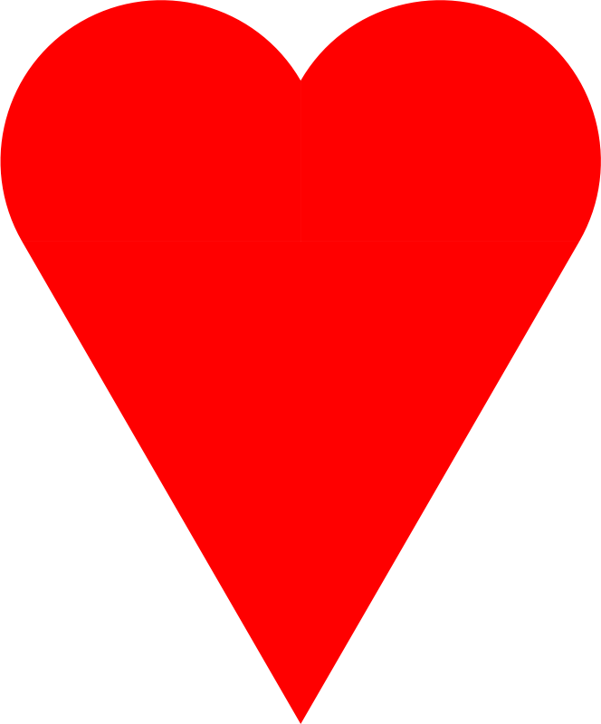Heart 2 triangles+2 halfcircles