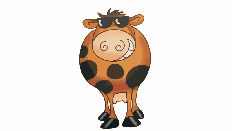 Smiling Brown Cow