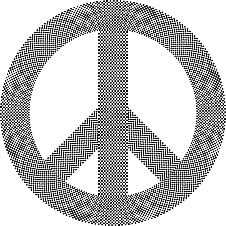 Peace Sign Checkerboard