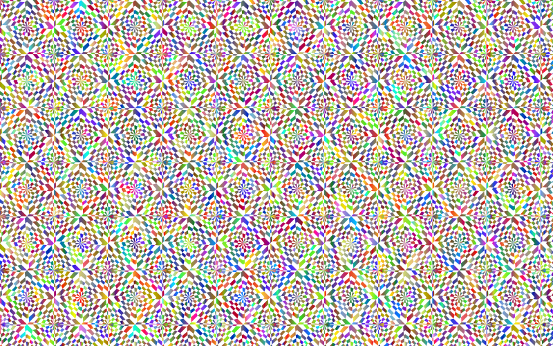 Abstract Distorted Checkerboard Pattern Polyprismatic No BG